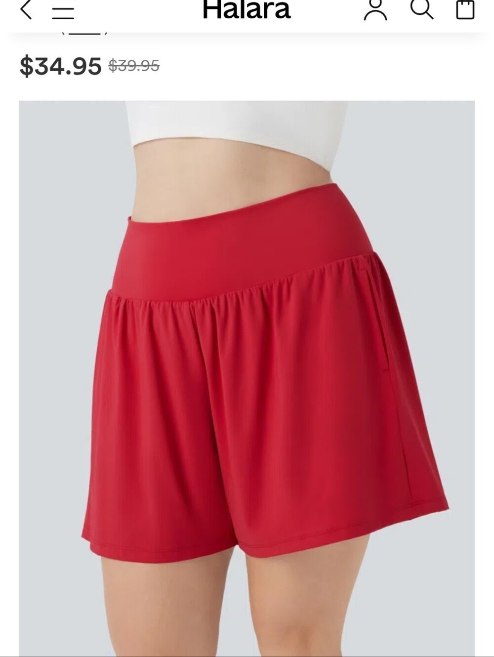 Halara SoftlyZero Airy*SoftlyZero Airy Super High Waisted 2-in-1 Shorts NWT